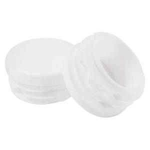 lot 12184 image: Prescott Plastics 1.25 Inch Round Plastic Plug Insert (10 Pack) White End Cap for Metal Tubing, Fence, Glide Insert for Pipe Post, Chairs and Furniture
