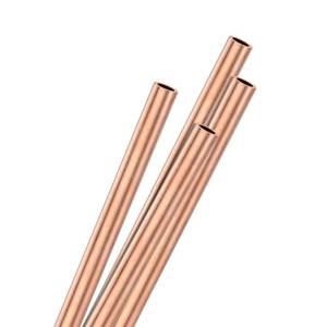 lot 12190 image: M METERXITY 4-Pack 250mm Copper Round Tube, 2mm OD 0.5mm Wall Thickness Copper Seamless Tubing for ConstructionMachiningDIY Crafting, Metal Straight Pipe 0.08x0.02x9.8IN