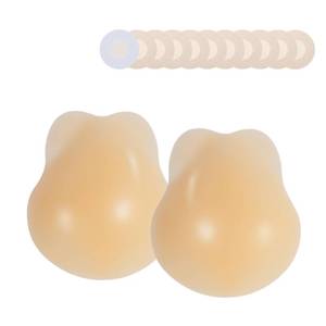 lot 12193 image: Oweisong Stick Bra Push Up for Women Strapless Backless Adhesive Bra Ultra-Thin Invisible Lift Nipple Covers Breast Petals