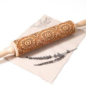 lot 12275 image: XINBADA 17 Premium Wooden Rolling Pins for Baking with European Embossed Designs  3mm Deep Springerle Cookie Molds  Christmas Rolling Pin & Baking Gifts for Women  Includes 3-in-1 Cleaning Brush