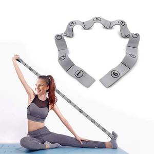lot 12296 image: DEHUB Stretch Strap, Elastic Yoga Stretching Strap, Multi-Loop for Physical Therapy, Pilates, Yoga, Dance & Gymnastics Exercise and Flexible Pilates Stretch Band
