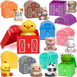 lot 12347 image: KMUYSL Toys for 1,2,3 Year Old Boys Girls, Farm Animals Toys Playset, Counting Skill, Color Matching, Christmas Birthday Easter Educational Gift for Baby Toddler Boys Girls Age 12-18 Months