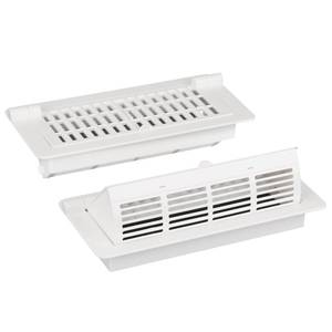 lot 12348 image: 2-in-1 Vent Deflector & Floor Vent Covers, Floor Register 4x10, 2 Pack Adjustable Heat Air Vent Deflectors, Vent Covers for Home Floor, Office, Ceiling, Tool-Free Installation (White)