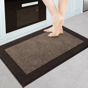 lot 12356 image: DOMUSTEX Machine Washable Kitchen Rug 24 x 36, Non Slip Kitchen Mat for Floor, Absorbent Entrance Throw Rug for Bedroom, Hallway, Bathroom, Door