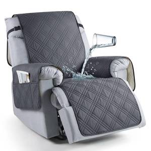 lot 12362 image: TAOCOCO 100% Waterproof Recliner Chair Cover, Non Slip Oversized Recliner Covers for Recliner Chair with Pocket, Reclining Chair Cover Furniture Protector for Kids, Pets(28, Dark Grey) (Used)