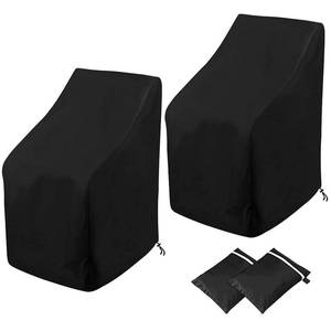 lot 12367 image: Waterproof Stackable Chair Covers, Uranshin Outdoor Patio Furniture Covers Stacked Chairs 210D Oxford Lounge Chair Covers Outdoor Stack Chairs for All Weather Protection (25L x 25W x 47H (2PCS))