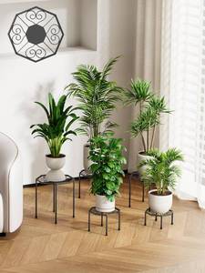lot 12395 image: NBPUJ 5-Pack Metal Plant Stands for Outdoor Indoor, Anti-Rust Iron Flower Pot Stand, Heavy Duty Plant Pot Shelf for Multiple Plant, Decoration Racks for Home, Patio & Garden (Black)