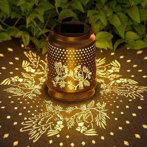 lot 12404 image: Cardinal Solar Lantern for Garden Outdoor Decor �� Hanging Metal Light Decoration for Patio, Yard, Lawn, Pathway, Backyard �� Birthday Gift for Mom, Women, Grandma