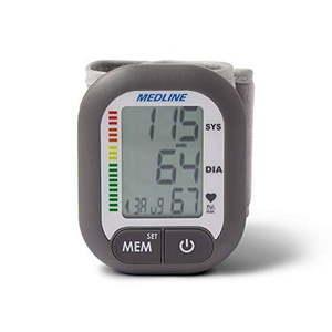 lot 12416 image: Medline MDS4003 Digital Wrist Blood Pressure Monitor  BP Cuff with Batteries Included (60 Reading Memory)