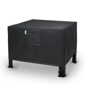 lot 12417 image: REDRICH Fire Pit Cover Square �� Heavy Duty Outdoor Firepit Cover, Full Coverage Patio Outdoor Fireplace Cover, Dustproof Anti UV and Waterproof, 28����L x 28����W x 24����H Black