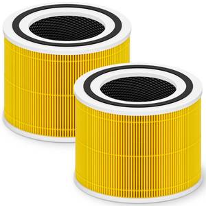 lot 13067 image: Core 300 Pet Care Replacement Filter for LEVOIT Core 300 Core 300-P Core 300S Core 300S-P Vortex Air Air Purifier, 3-in-1 High-Efficiency Activated Carbon, Core 300-RF-PA, 2 Pack, Yellow