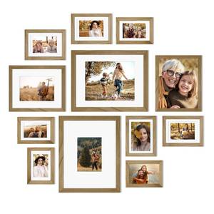 lot 13087 image: Egofine Picture Frame Set 12 Pack, Picture Frames Collage Wall Decor with Two 11x14, Two 8x10, Four 5x7, Four 4x6 for Wall and Tabletop, Made of Solid Wood, Covered by Plexiglass, Carbonized Brown