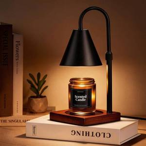 lot 13094 image: Modern Candle Warmer Lamp with Timer, Dimmable Candle Lamp Warmer, Mothers Day Birthday Gifts for Women Men, Black Candle Warmer, Adjustable Candle Light Warmer, Cozy Living Room Bedroom Home Decor