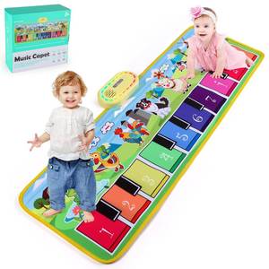 lot 13097 image: 3-in-1 Musical Mats,Kids Floor Piano Drum Animal Music PlayMat,Montessori Sensory Early Educational Learning Toys for Baby,Girls Boys Infant Music,Birthday Christmax Toddlers Gifts 1 2 3 4 5 Years Old