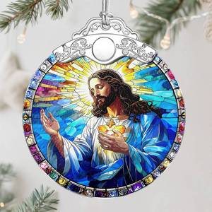 lot 14119 image: Jesus Christ Ornament, Christmas Ornament, Christmas Decoration, Religious Holiday Decor, Gifts for Christian, Religious Gifts, Gift Exchange, Gift Idea - Variety 5-Pack