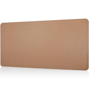 lot 14135 image: Laokiiy Dual-Sided Desk Pad, Large Mouse Pad, Natural Cork & PU Leather Non-Slip Waterproof Desk Mat for Office and Home (Khaki, 31.5 x 15.7)