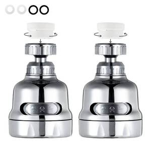 lot 14139 image: Faucet Sprayer Attachment, 360 Degree Rotating Faucet Aerator Accessories, 3 Mode Adjustable Kitchen Sink Tap Head Water Saving Extend Nozzle Chrome Plated,(Pack of 2)