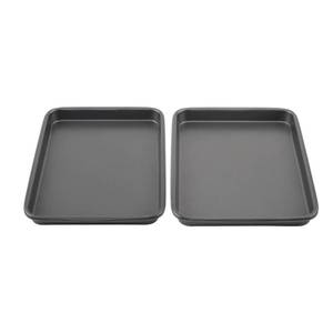 lot 14158 image: GoodCook Everyday Toaster Oven Mini Baking Sheets Set of 2 Set of 2 Heavy-Gauge Steel Baking Pans with Scratch-Resistant Nonstick, 9 x 6.2-Inch, Gray
