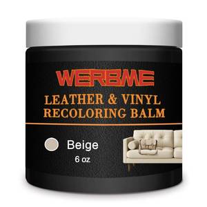 lot 14159 image: WERBME Leather Recoloring Balm - Leather & Vinyl Repair Balm for Furniture, Couches,Car Seats, Auto Interior & Accessories, Restores Faded, Worn, Scratched and Cracked Leather Surfaces (Beige)