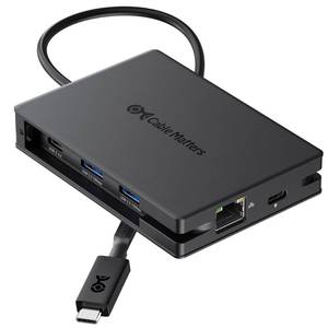 lot 14166 image: Cable Matters 8-in-1 USB C Hub Multiport Adapter with Dual 4K60Hz HDMI, 140W PD Charging, Gigabit Ethernet, 10Gbps Data Transfer 2X USB-C & 1x USBA 3.2 Ports (Support ONE External Display on MacOS)