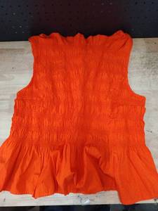 lot 14172 image: Orange Smocked Sleeveless Top Size XL 16-18