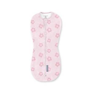 lot 14185 image: SwaddleMe by Ingenuity Compression Baby Swaddle Pod, Two-Way Zipper for Easy Diaper Changes, Improves Sleep & Calms Startle Reflex, 0-2 Months, 1.0 TOG, 1-Pack - Flower Confetti