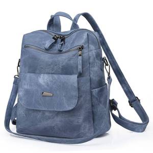 lot 14186 image: ROOSALANCE Backpack Purse for Women, Women Leather Back pack Purse Waterproof Anti-theft Shoulder Bags Handbags, Fashion Ladies Backpack for Daily Travel Work (Blue)