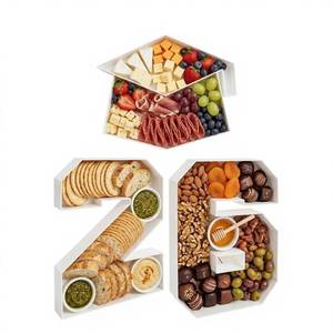 lot 14188 image: ANNJINT 2026 Plastic Fillable Number Box with Charcuterie Board, 10 Inch Fillable Storage Box, Graduation New Year Party Decoration (26 Number)