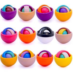 lot 14200 image: Fidget Toys Kids Pack,12 PCS Spinner Gyro Ball Infinite Flip Decompression Sensory Toy, ADHD Autism Stress Relief Finger Toys for Boys Girls Teens Eaeter Basket Stuffers Party Favors Gift Birthday