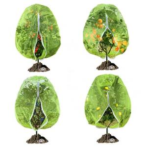 lot 14263 image: Fruit Tree Netting, RIFNY 3.9 X 3.3 FT Blueberry Bush Netting Cover with Zipper Drawstring, Outdoor Mosquito Net Garden Netting Cover Protector Plant from Birds Cicadas Animals Insect (4 PCS, Green)