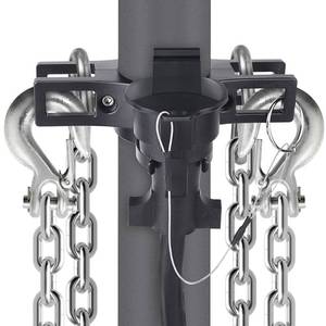 lot 14264 image: Aluminum Trailer Chain Holder - Heavy Duty Towing Organizer Kit with 7 Way Plug Cover for RV Camper