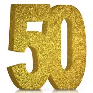 lot 14269 image: 50th Birthday Decorations for Men and Women,50th Anniversary Decorations,Gold Glitter 50th Birthday Party Centerpieces for Table Decorations,50 Table Topper Decor