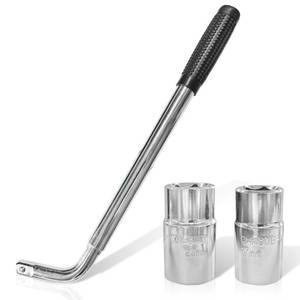 lot 14271 image: Universal Telescoping Wheel Lug Wrench, Extendable Car Wheel Nut Remover with Standard CR-V Sockets (17mm 19mm 21mm 23mm), Labor Saving Wheel Wrench, Tire Repair Tool Set for Car Truck Van Caravan