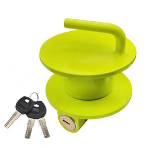 lot 17298 image: KAYCENTOP Lunette Tow Ring Lock, Pintle Hitch Lock, Tow Eye Lock for 2-12 to 3 Inch Lunette Eyes, Bright Green