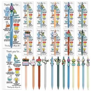 lot 18288 image: Yexiya 40 Sets Medical Laboratory Gifts Bulk Retractable Ballpoint Pen with Labware Sign Appreciation Card Coworker for Lab Professionals Nurse Nursing Doctor Office