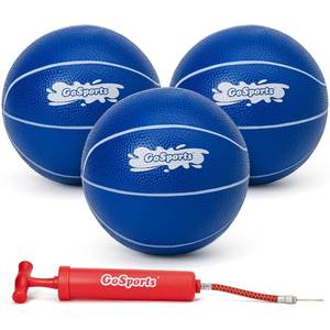lot 19898 image: GoSports Swimming Pool Basketballs 3 Pack - Great for Floating Water Basketball Hoops, Choose Red or Blue Pool Basketballs