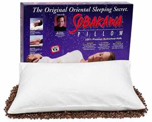 lot 19914 image: Sobakawa Traditional Buckwheat Standard Size Pillow Organic Cotton with Natural Technology for Cool Sleep, Neck Support for Back and Side Sleepers or as a Meditation Cushion,White