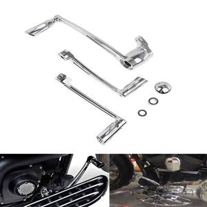 lot 19945 image: HCmotorku Motorcycle Brake Arm Pedal Shift Lever Shifter Pegs Kit Fit for Harley Touring Road King Road Glide Street Glide Electra Glide 1997-2007 Chrome