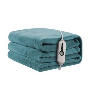 lot 19963 image: ReyyNio Electric Heated Blanket 62x84 Twin Size, Soft Coral Fleece with 4 Heating Levels and 10 Hours Auto-Off, Machine Washable, Cozy Plush Fabric for Couch, Bed & Office, Womens Gift, Teal (Used)