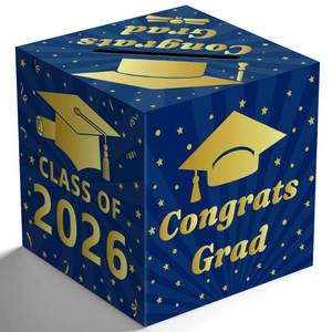 lot 20047 image: OHOME Graduation Decorations 2026 2027 - Blue Gold Graduation Card Box for Graduation Decorations Class of 2026 - Graduation Party Decorations Decor Supplies Favors,Graduation Centerpieces 2026