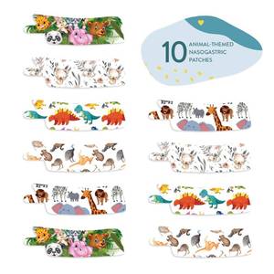 lot 20095 image: Nasogastric or Oxygen Tube precut Adhesive Tape Animal Mix x 10 Pack. (Mix Pack) (Open Box, May Be Missing Pieces)