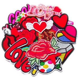 lot 20100 image: Qingxii Decorr Assorted Colorful Sweet Girl Patches Sewing onIron on Embroidered Patches Kids Patches Clothes Dress Curtain Sewing Decorating DIY Craft Embarrassment Applique Patches