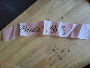 lot 20115 image: Bride to Be Sash