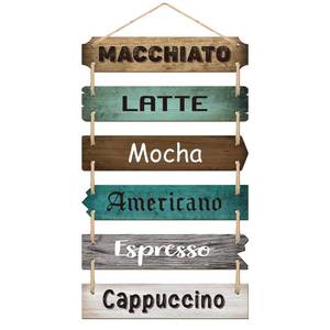 lot 20116 image: Chunful Coffee Bar Signs for Wall Decor Vintage Coffee Accessories Hanging Wall Art Farmhouse Rustic Wooden Plaque for Cafe Station Signs Decorations Kitchen Shop Home Restaurant