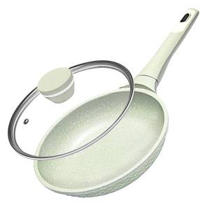 lot 20483 image: Xuanying 8 Inch Non Stick Frying Pan with Lid - Omelette & Egg Pan Skillet  PFOAPFAS Free Healthy Cookware  All Stovetop & Dishwasher Safe  Heat Resistant Handle  Eco-Friendly