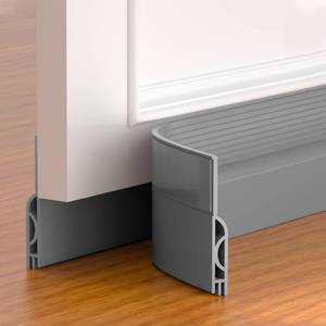 lot 20489 image: Pundin Door Draft Stopper,Adjustable Door Sweep for Bottom of Door,Silicone Weather Stripping Door Bottom Seal Blocker Air Noise, Under Door Gap Filler for InteriorExterior Doors(Grey, 78inch)