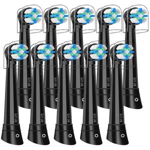 lot 20490 image: 10 PCS Smart Cleaning IO Replacement Heads Compatible with Oral B iO Series Electric Toothbrush, Brush Heads for iO 345678910 Series Electric Toothbrush(Black)