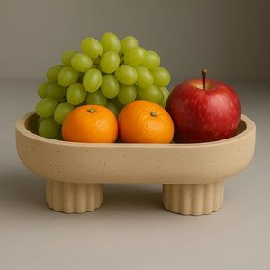 lot 1889 image: LemonRoad Natural Travertine Beige Bathroom Countertop Organizer