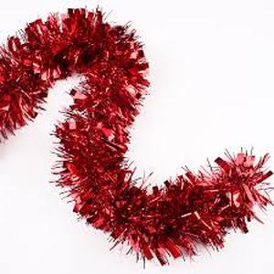 lot 1892 image: KIMOBER 32.8 Ft Red Tinsel Garland
