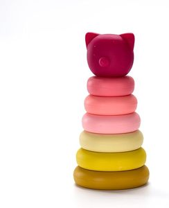 lot 2461 image: ImaginationJunction 5-Piece Silicone Stacking Cat Toy Set